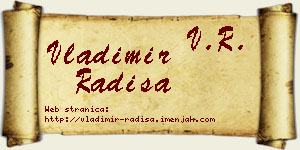 Vladimir Radiša vizit kartica